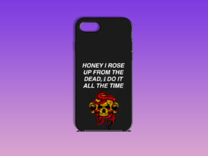 Text With Image Combination Back Case Printing