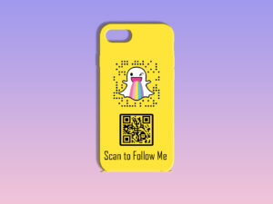 Scan To Follow Me Back Case Printing