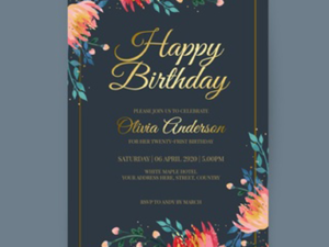 Birthday Card Design 1 A4 Size