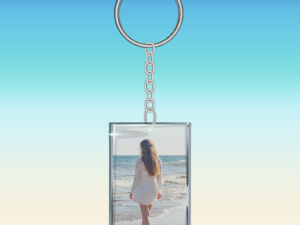 Girl Beach Keychain